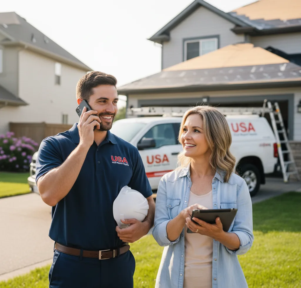 USA Roof Repair Experts customer support in Huffman